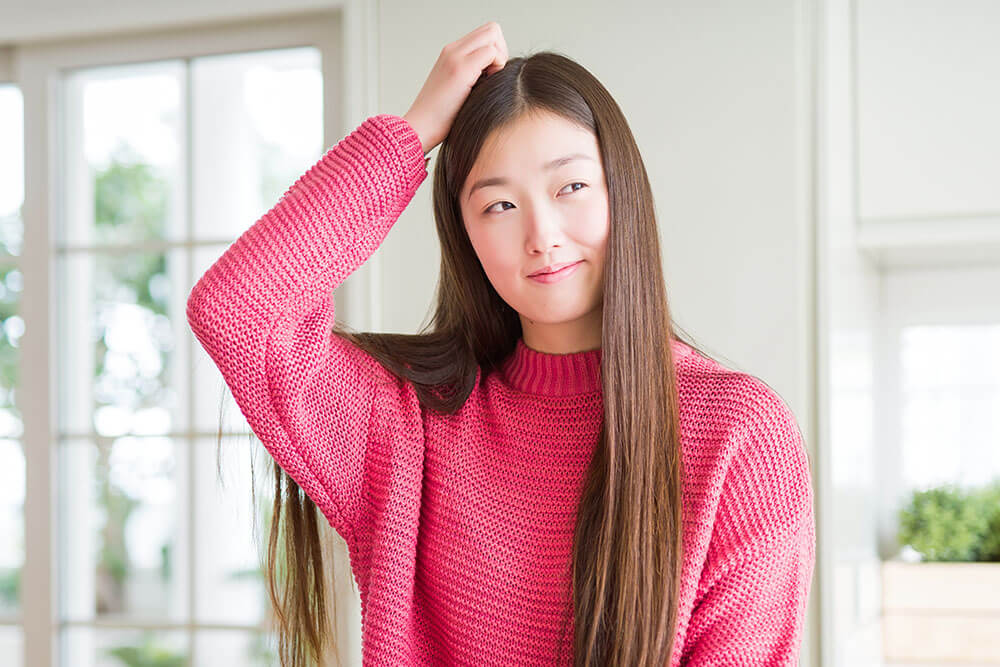 Woman looking confused
