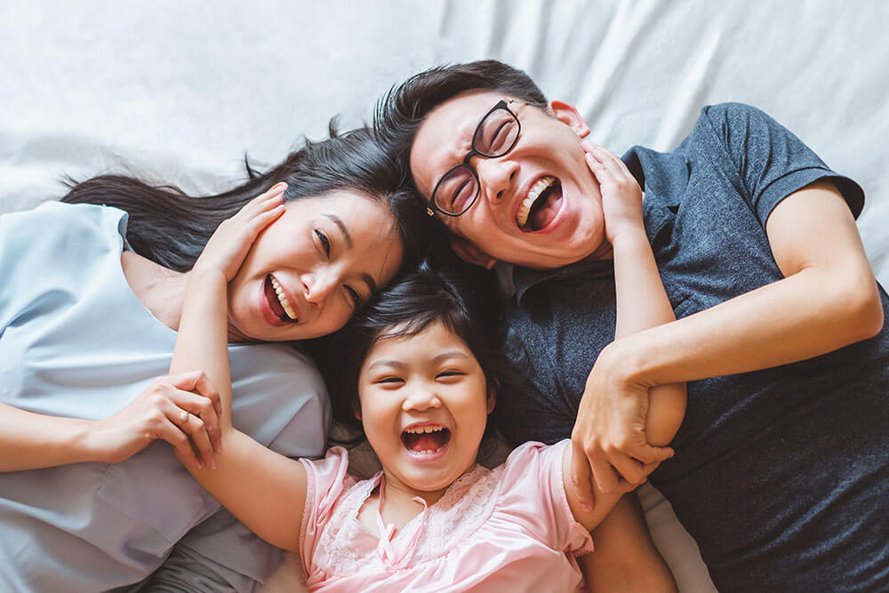 Family smiling